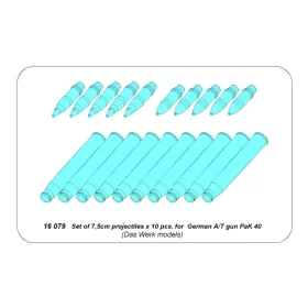  Aber Models - Set of 7,5cm projectiles x 10 pcs. for A/T gun PaK 40 (Das Werk)