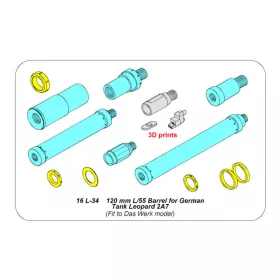   Aber Models - 120 mm L/55 Barrel for German Tank Leopard 2A7V