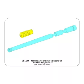   Aber Models - 122mm Barrel for Soviet Howitzer D-30 used also on Syrian T-34