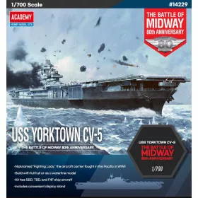   Academy - Uss Yorktown Cv-5 "Battle Of Midway" hajó makett