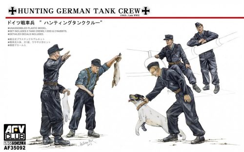 Afv-Club - Hunting German Tank Crew-5 Figures w/dog