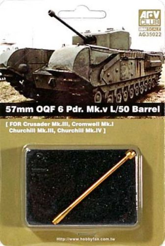 Afv-Club - 57mm Oqf 6 Pdr MkV L/50 Barrel