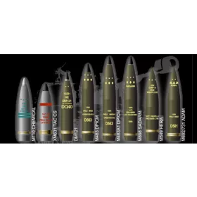 Afv-Club - 155mm Howitzer Brass Ammo Set