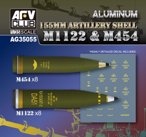AFV-Club - Aluminium 155mm Artillery Shell M1122 & M454