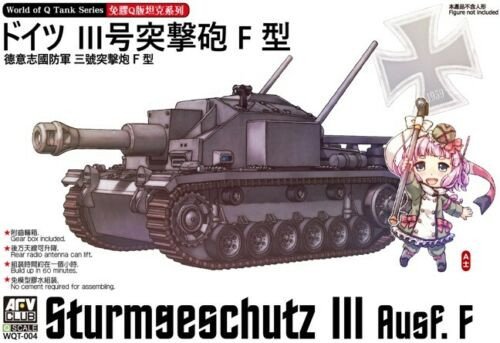 Afv-Club - World Of Q Tank Series Sturmgeschatz III Ausf F