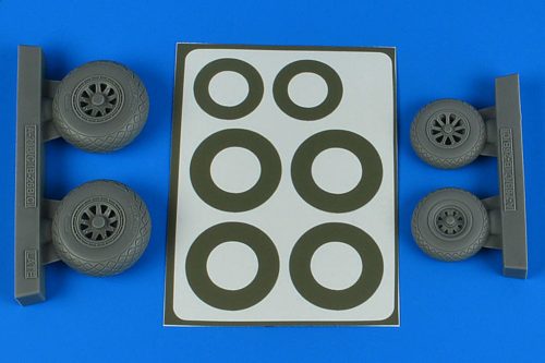 Aires - A-26B/C (B-26B/C) Invader wheels & paint masks late - diamond pattern for ICM