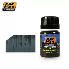   AK-Interactive - AK069 STREAKING GRIME FOR PANZER GREY VEHICLES  - Weathering Products (35 ml)