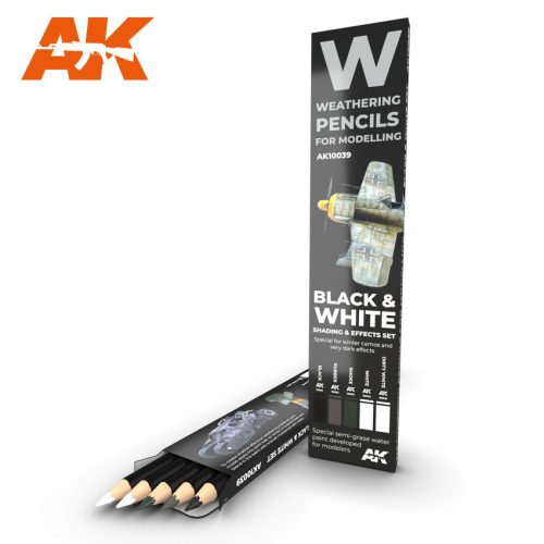 AK Interactive - Watercolor Pencil Set Black And White