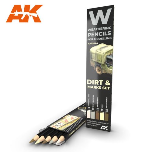 AK Interactive - Watercolor Pencil Set Splashes, Dirt And Stains