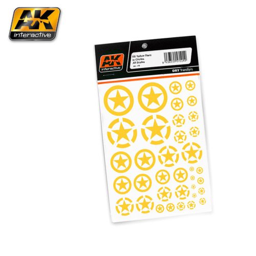 AK Interactive - Us Yellow Stars In Circles All Scales