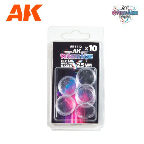 AK Interactive - Clear Hollow Base 25Mm - 10