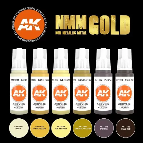 Ak Interactive - Nmm (Non Metallic Metal) Gold Set