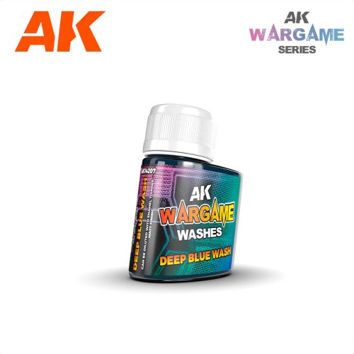 AK Interactive - AK14207 Deep Blue Wash (35ml) - Enamel Wash
