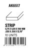 AK Interactive - Strips 0.75 x 4.00 x 350mm - STYRENE STRIP