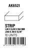 AK Interactive - Strips 1.00 x 3.00 x 350mm - STYRENE STRIP