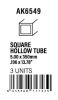 AK Interactive - Square hollow tube 5.00x350mm(0,7mm)-STYRENE STRIP