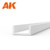 AK Interactive - U Channel 3.0 width x 350mm - STYRENE STRIP