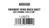 AK Interactive - Pavement Spike Brick Sheet 245x195mm/9.64x7.68" 1U