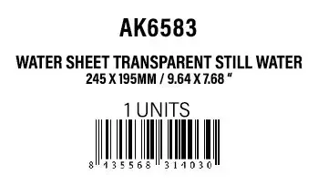 AK Interactive - Water Sheet Transparent Still Water 245x195mm