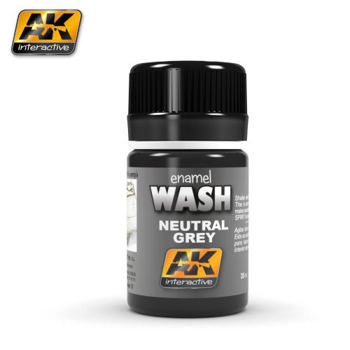 AK Interactive - Neutral Grey For White/Black Wash
