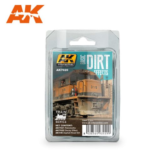 AK Interactive - Basic Dirt Effects Weathering Set Train Series