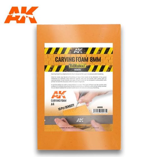 AK Interactive - CARVING FOAM 8MM A4 SIZE (305 x 228 MM)