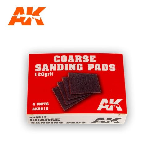 Ak Interactive - Coarse Sanding Pads 120 Grit.4 Units