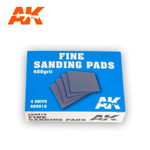 Ak Interactive - Fine Sanding Pads 400 Grit. 4 Units