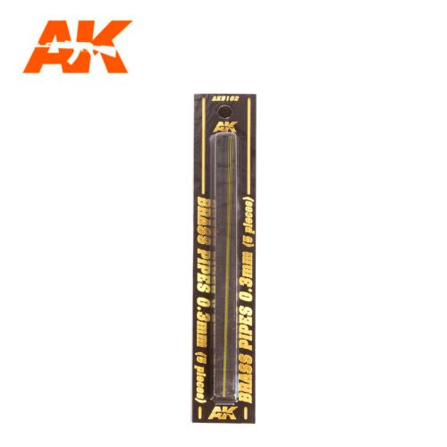 AK Interactive - Brass Pipes 0,3Mm, 5 Units