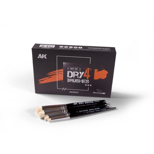 AK Interactive - Dry 4 Brushes Set