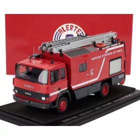   Alerte - IVECO FIAT 135-17 TANKER TRUCK SIDES FE8 BSPP SAPEURS POMPIERS DE PARIS 1986 RED GREY