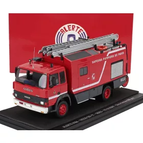   Alerte - IVECO FIAT 135-17 TANKER TRUCK SIDES FE10 BSPP SAPEURS POMPIERS DE PARIS 1986 RED GREY