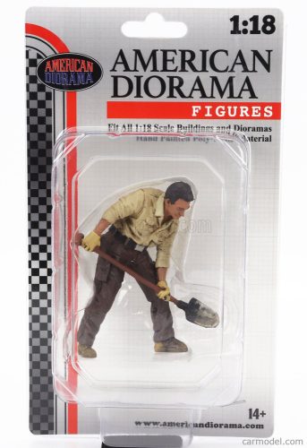 American Diorama - Figures Meccanico - Man Mechanic Crew 4X4 Offroad Camel Trophy 4 Beige Brown