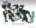 American Diorama - Figures F1 Set 2 2022 - Diorama Pit-Stop Set 7 X Meccanici - Mechanics - With Decals Black Green