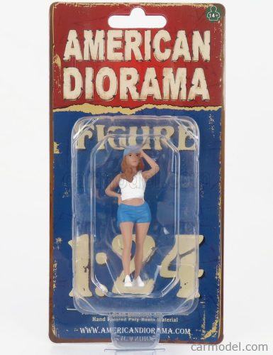 American Diorama - Figures Girl Car Meet 2 - Figure Iii White Blue
