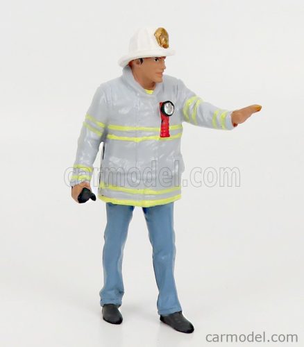 American Diorama - Figures Firefighters - Fire Captain Grey Blue