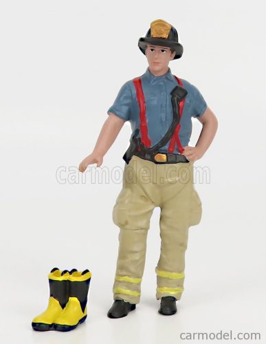 American Diorama - Figures Firefighters - Getting Ready Blue Beige