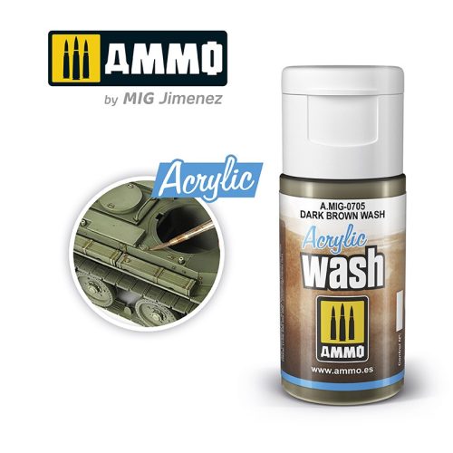 AMMO - Acrylic Wash Dark Brown Wash