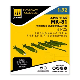   AMMO by MIG Jimenez - MK-81 with MAU-94/B conical fin (6 pcs)