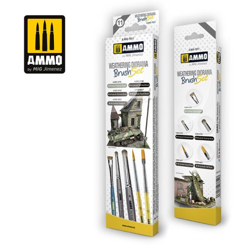 AMMO - Brushes for Weathering Diorama Set