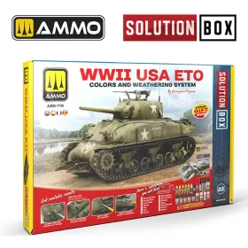   AMMO - SOLUTION BOX 20 WWII USA ETO. Colors and Weathering System