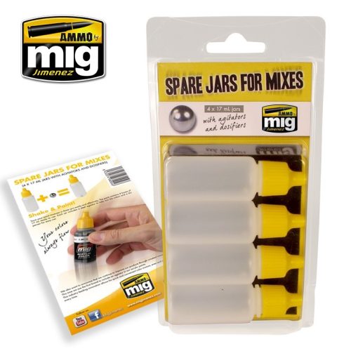 AMMO - Spare Jars For Mixes (4 X 17Ml Jars With Agitator And Dosifier)
