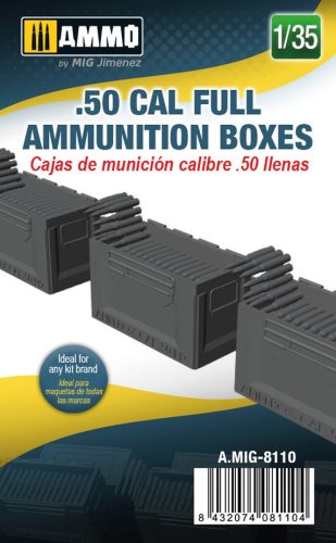 AMMO by MIG Jimenez - 1/35 .50 cal Full Ammunition Boxes