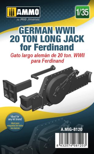 AMMO by MIG Jimenez - 1/35 German WWII 20 ton Long Jack for Ferdinand