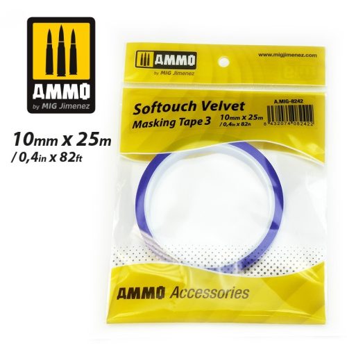 AMMO - Softouch Velvet Masking Tape #3 (10Mm X 25M)