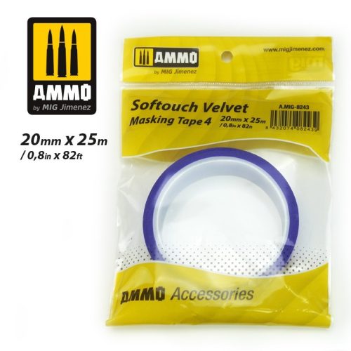 AMMO - Softouch Velvet Masking Tape #4 (20Mm X 25M)