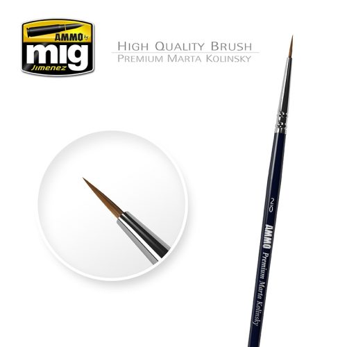 AMMO - 2/0 Premium Marta Kolinsky Round Brush
