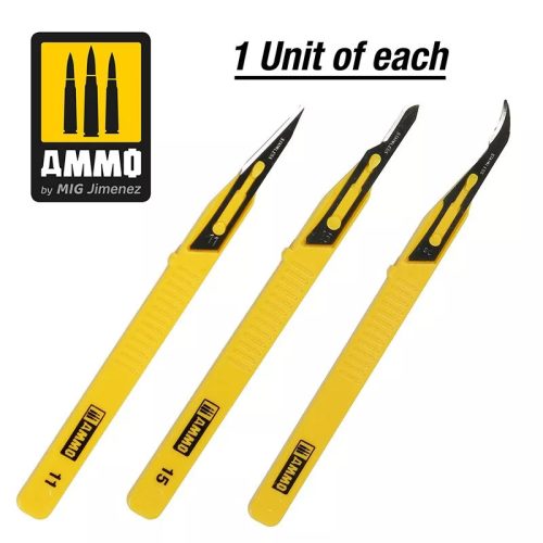 Ammo - Mini Blade Set – 3 Pcs. (1 Mini Blade Straight + 1 Mini Blade Curved + 1 