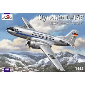 Ilyushin IL-14P DDR Lufthansa civil airc repülő makett