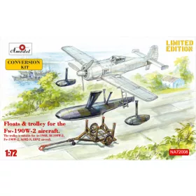   Amodel - Floats & trolley for Fw-190W-2 fighter repülő makett
